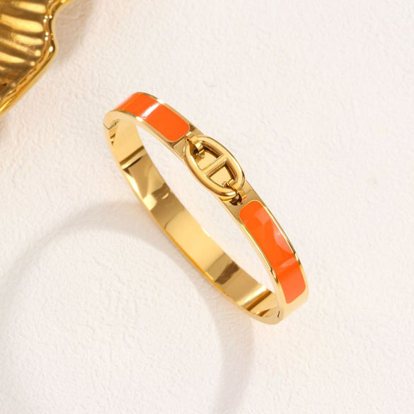 Ellipse Titanium Steel Electroplating Bangles