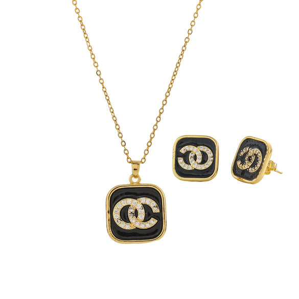 Elegant Letter Text Number Titanium Steel 18K Gold Plated Necklaces