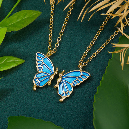 Sweet Simple Style Butterfly Alloy Plating Women's Pendant Necklace