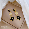 Korean Cosmos Geometric Titanium Steel Electroplating Earrings