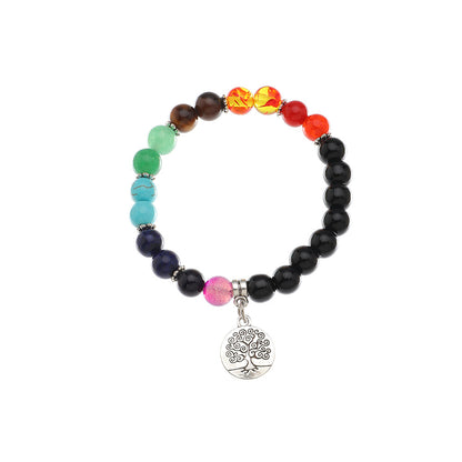 Fashion Colorful Bead Tree Of Life Alloy Bracelet Wholesale