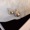 Circle Heart Geometric Metal Electroplating Earrings