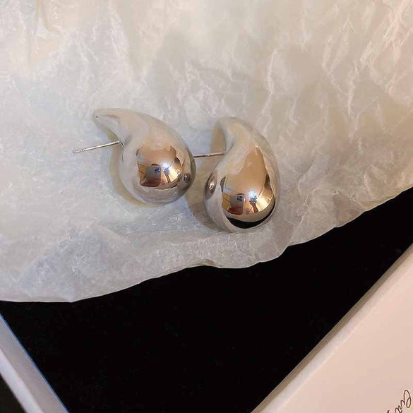 Circle Heart Geometric Metal Electroplating Earrings