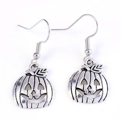 Retro Pumpkin Skull Alloy Plating Women's Drop Earrings 1 Pair