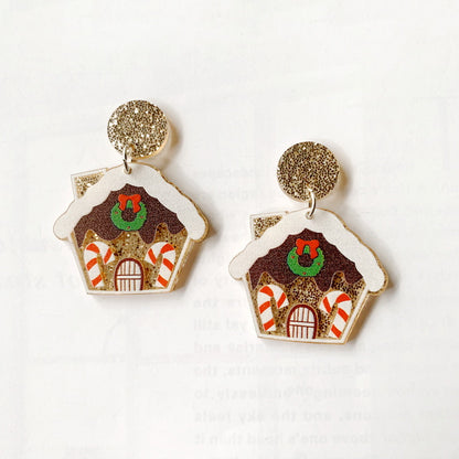 1 Pair Cartoon Style Color Block Printing Arylic Drop Earrings