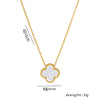 Quadrilateral Geometric Titanium Steel 18K Gold Plated Necklaces