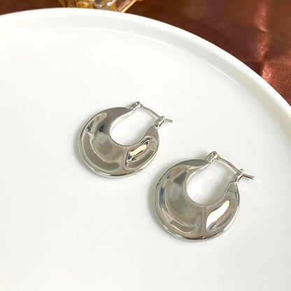 1 Pair Modern Style U Shape Plating Copper Hoop Earrings