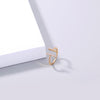 Wholesale Jewelry Micro-inlaid White Zircon Wave Copper Ring Gooddiy