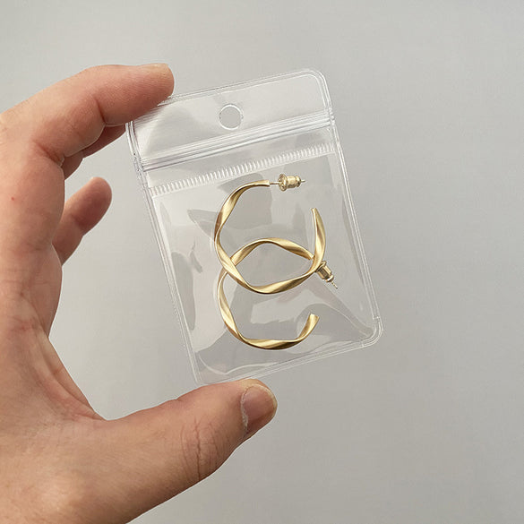 Portable Small Jewelry Earrings Bracelet Storage and Finishing Transparent Plastic PVC Ziplock Bag Jewelry INS Sealed Bag