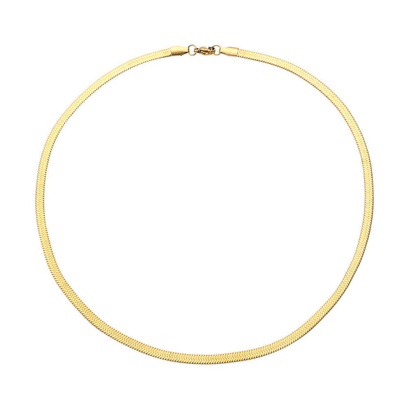 Fashion Stripe Geometric Stainless Steel 18K Gold Plated Necklaces