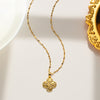 Moderate Luxury Geometric Titanium Steel 18K Gold Plated Necklaces