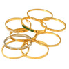 IG Style Ellipse Circle Round Stainless Steel Diamond Inlay Bangles