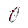 Ellipse Titanium Steel 18K Gold Plated Bangles