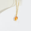 Independent station popular tropical fruit retro high-grade texture pendant copper plated 14K real gold personality exquisite O-word necklace