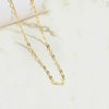 Cross-border popular copper-plated 14K real gold water ripple clavicle chain literary retro Internet celebrity with the same versatile personality necklace
