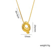 Letter Text Number Titanium Steel 18K Gold Plated Necklaces