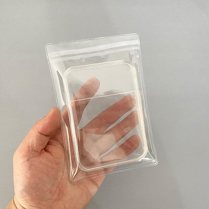 Spot INS sealed bag wholesale portable small jewelry earrings storage finishing transparent plastic PVC self-sealing bag