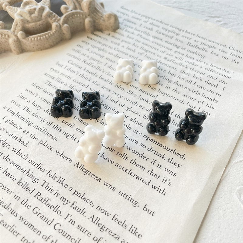 1 Pair Cute Bear Plastic Resin Women's Earrings