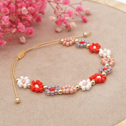 Simple Woven Beaded Small Daisy Bracelet Wholesale Gooddiy