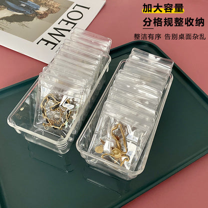 Pack of 10 wholesale PVC transparent jewelry bags, bracelets, earrings, studs, necklaces, storage bags, rings, trinkets, storage.