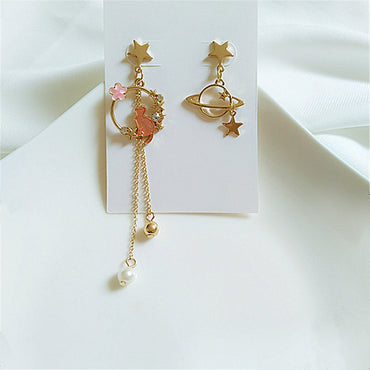 1 Pair Retro Star Alloy Inlay Rhinestones Women's Drop Earrings