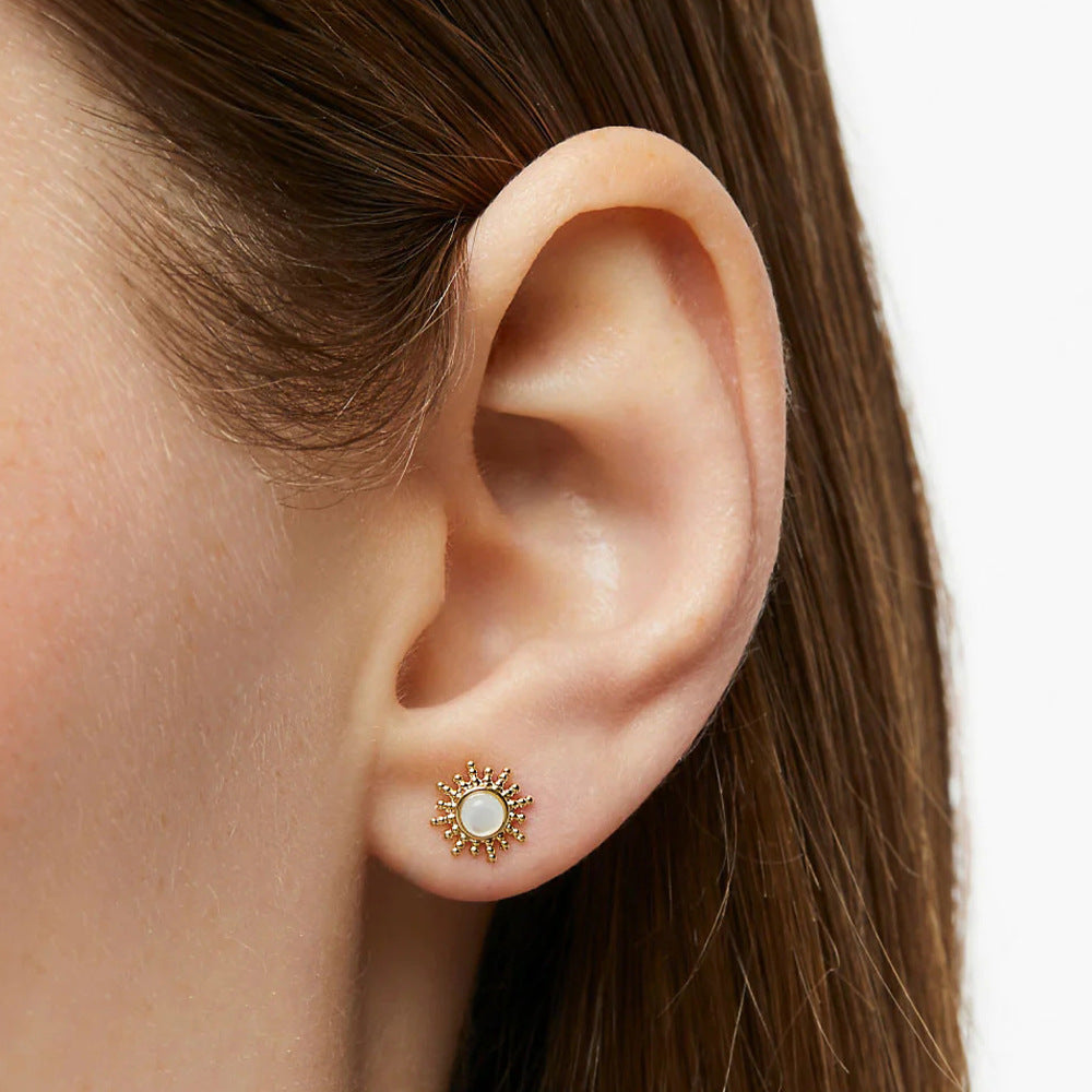 1 Pair Simple Style Geometric Plating Sterling Silver Ear Studs