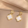 Moderate Luxury Flower Copper Diamond Inlay Stud Earrings