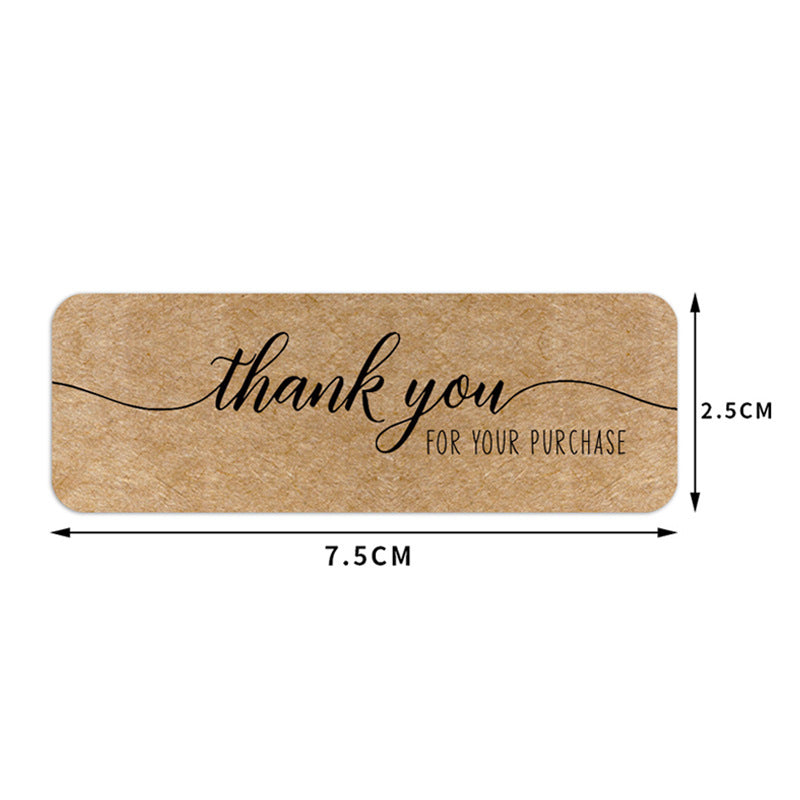 Hot-Selling Kraft Paper Thank You Stickers