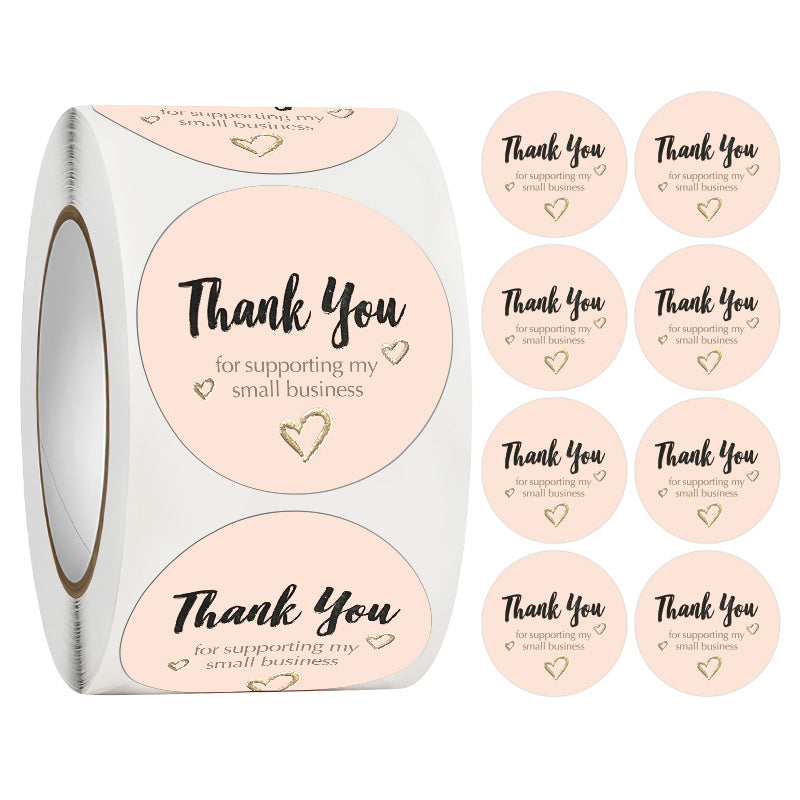 wholesale pink thank you card thank you gift card coated paper card gift packaging decorative greeting card