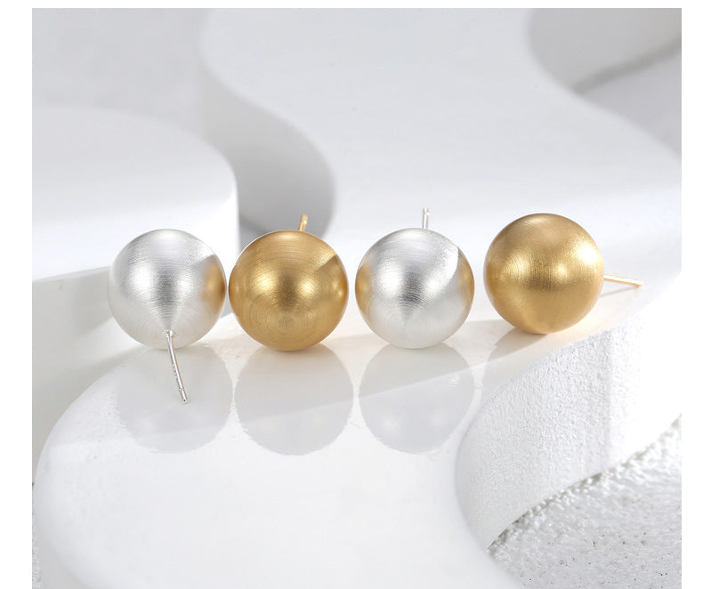 1 Pair Fashion Ball Copper Plating Ear Studs