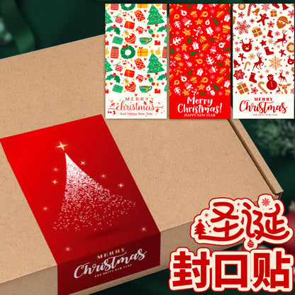 Christmas and New Year Gift Box Sealing Stickers