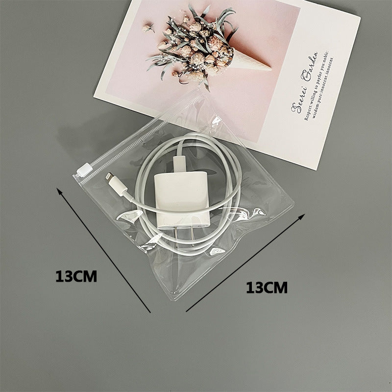 Spot Transparent PVC Jewelry Zipper Bag Earrings Jewelry Cosmetics Earrings Necklace Storage Bag Organizing Packaging Bag