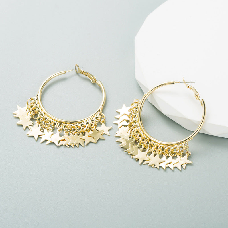 Fashion Star Alloy Plating Women's Drop Earrings