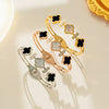Natural Titanium Steel 18K Gold Plated Bangles