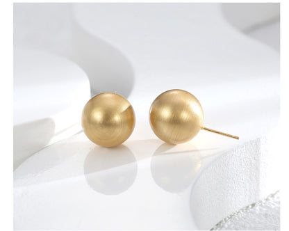 1 Pair Fashion Ball Copper Plating Ear Studs