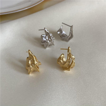 1 Pair Fashion Water Droplets Metal Plating Women's Ear Studs