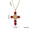Moderate Luxury Cross Geometric Titanium Steel 18K Gold Plated Necklaces