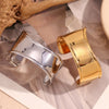 Fashion Circle Stainless Steel 18K Gold Plated Bangles