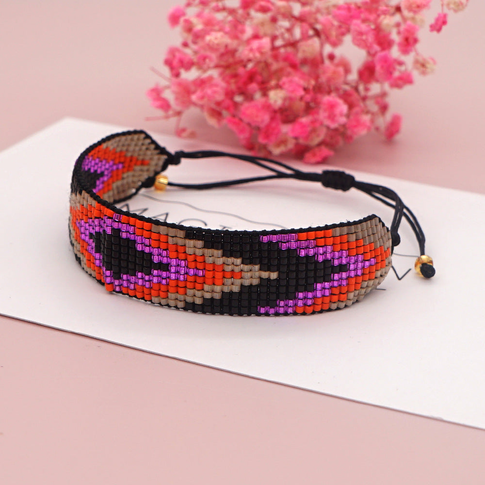 Geometric Miyuki Beads Handmade Woven Ethnic Style Wide Bracelet Wholesale Jewelry Gooddiy