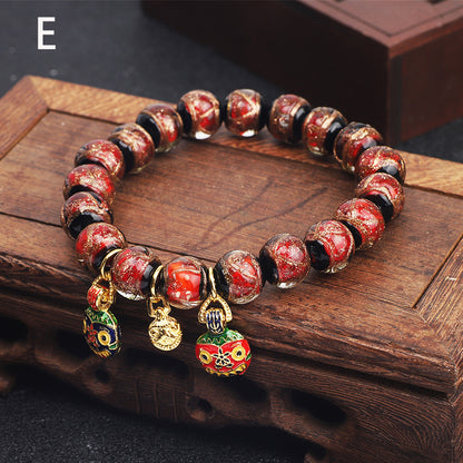 Chinoiserie Geometric Glass Beaded Unisex Bracelets