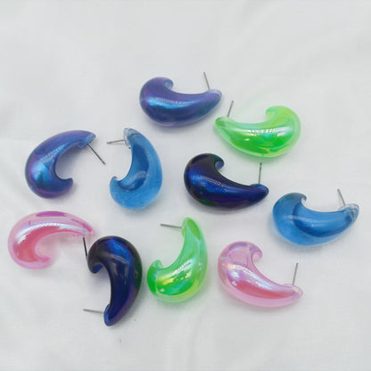 1 Pair Simple Style Water Droplets Arylic Ear Studs