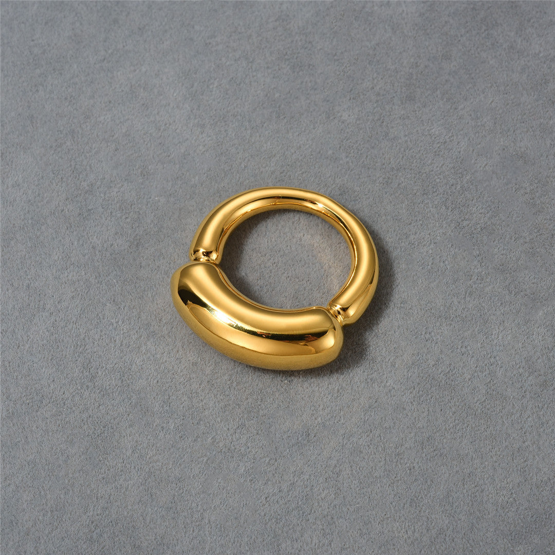 Simple Style Geometric Copper Plating 18k Gold Plated Rings