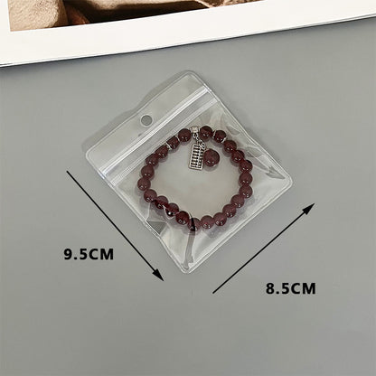 Earrings bag punched display can be hung, household storage necklace, stud earrings, earrings storage, portable transparent jewelry bag