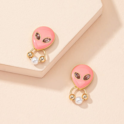 Simple Pearl Earrings Retro Earrings Alien Earrings Wholesale