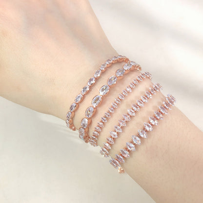 Fashion Eye Copper Zircon Bracelets In Bulk