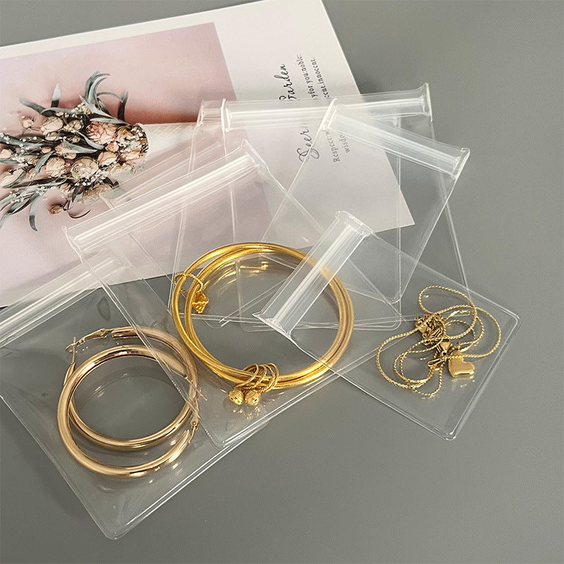 One EVA anti-oxidation pure white transparent jewelry bag in stock, bracelet, earrings, necklace, ring jewelry storage bag.