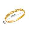 Ellipse Stainless Steel 18K Gold Plated Bangles