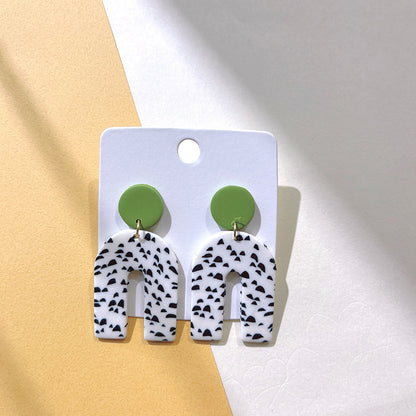 1 Pair Fashion Polka Dots Soft Clay Women's Drop Earrings