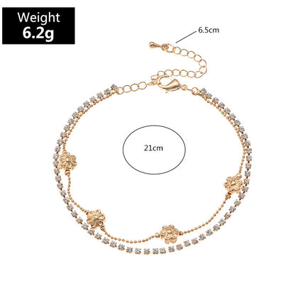 Simple Shell Starfish Diamond Anklet Wholesale