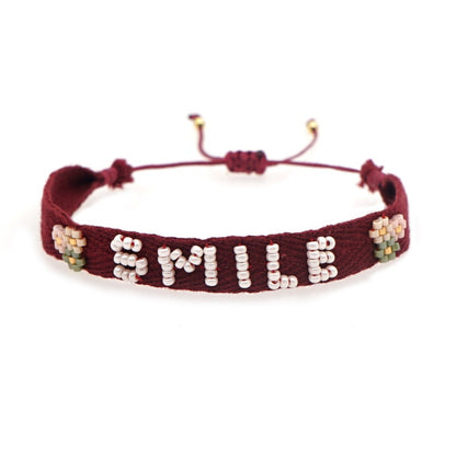 Ethnic Style Letter Miyuki Rice Beaded Bracelet Setwholesale Jewelry Gooddiy